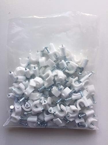 '-White 1/4" Drip Irrigation Tubing Mounting Clips, 25-Pack-BloomoryGarden