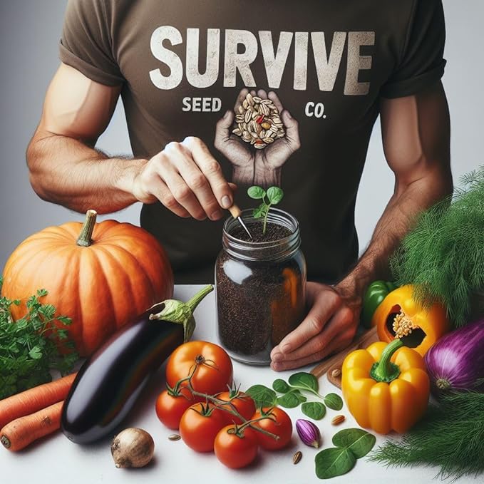 #1 Set of 70 Survival Vegetable Seeds Garden Kit Over 11,900 Seeds Non-GMO and Heirloom, Great for Emergency Bugout Survival Gear Seeds for Planting Vegetables and Fruits Herbs - Survive Seed Co.-BloomoryGarden